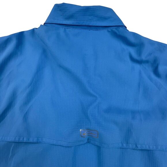 Drake DPF Performance Fishing Shirt Men's M Vented Mesh Button Down Short Sleeve - Picture 9 of 13